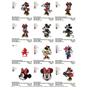 Collection Minnie Mouse Embroidery Designs 02